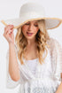 Sunchaser White Frayed Straw Floppy Hat