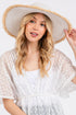 Sunchaser White Frayed Straw Floppy Hat