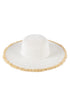 Sunchaser White Frayed Straw Floppy Hat
