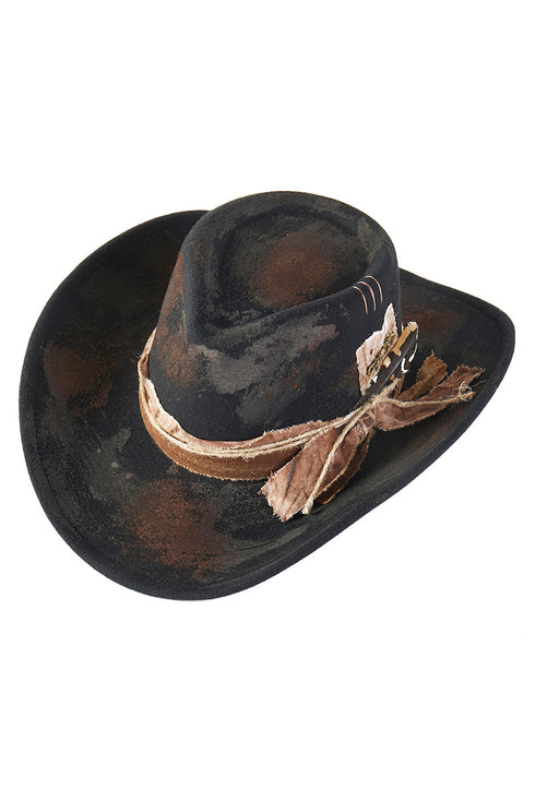 Reno Rogue Black Vintage Felt Cowgirl Hat