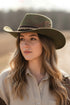 Pecos Pines Olive Vintage Felt Cowgirl Hat