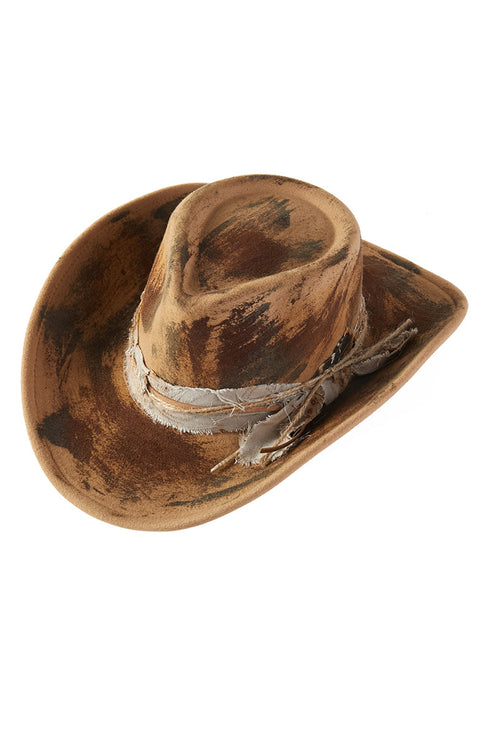 Desert Ridge Taupe Vintage Felt Cowgirl Hat