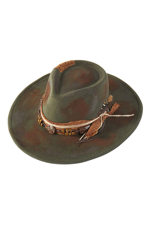 Sagebrush Run Olive Vintage Felt Cowgirl Hat