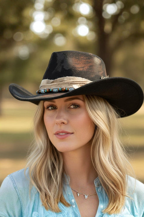 Durango Dusk Black Vintage Felt Cowgirl Hat