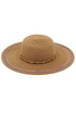Amalfi Coast Beaded Brown Straw Hat