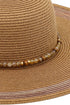 Amalfi Coast Beaded Brown Straw Hat