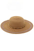 Amalfi Coast Beaded Brown Straw Hat