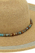 Amalfi Coast Beaded Tan Straw Hat