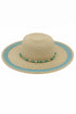 Amalfi Coast Beaded Turquoise Straw Hat