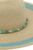 Amalfi Coast Beaded Turquoise Straw Hat