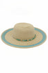 Amalfi Coast Beaded Turquoise Straw Hat