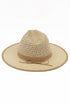 Caribbean Cruise Tan Woven Crown Straw Hat