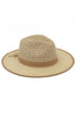 Caribbean Cruise Tan Woven Crown Straw Hat