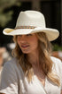 Desert Highway Beaded Ivory Straw Cowgirl Hat