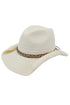 Desert Highway Beaded Ivory Straw Cowgirl Hat