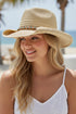 Desert Highway Beaded Natural Straw Cowgirl Hat