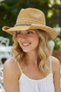 Desert Highway Beaded Tan Straw Cowgirl Hat