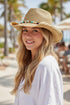 Galveston Island Beaded Tan Straw Cowgirl Hat