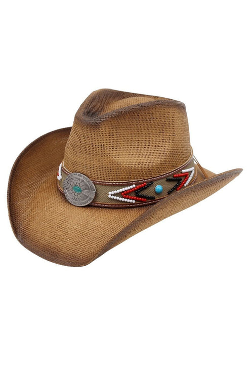 Painted Mesa Taupe Straw Cowgirl Hat