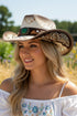 Sierra Verde Ivory Vintage Straw Cowgirl Hat
