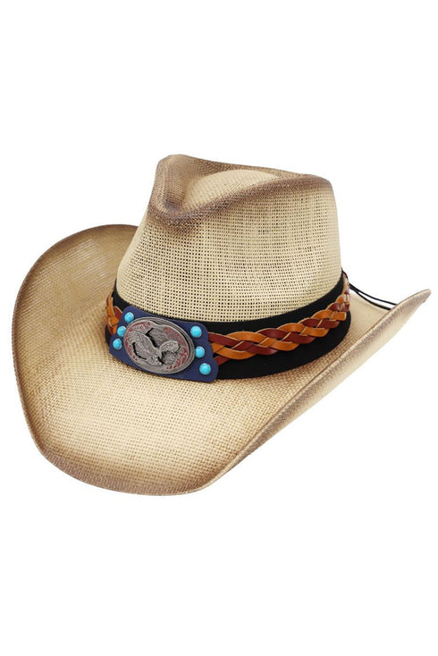 Liberty Range Beige Straw Cowgirl Hat