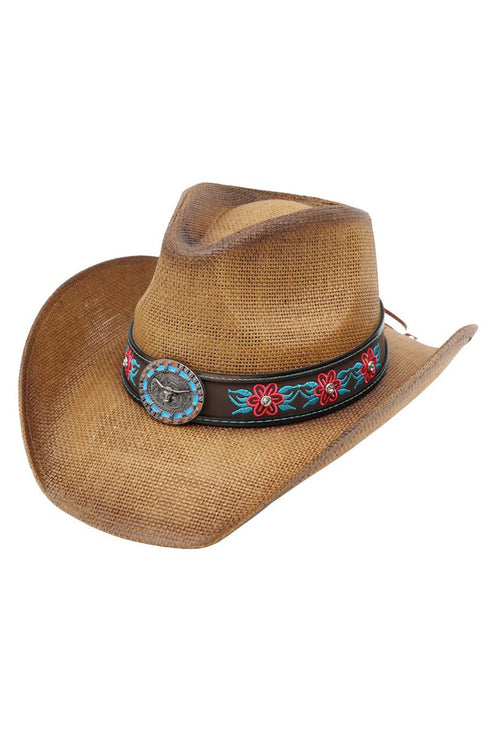 Prairie Garland Taupe Straw Cowgirl Hat
