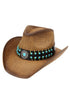Canyon Azul Taupe Straw Cowgirl Hat