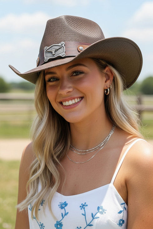 Austin Adventure Brown Straw Cowgirl Hat