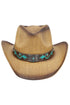 Desert Butterfly Taupe Straw Cowgirl Hat