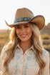 Desert Butterfly Taupe Straw Cowgirl Hat