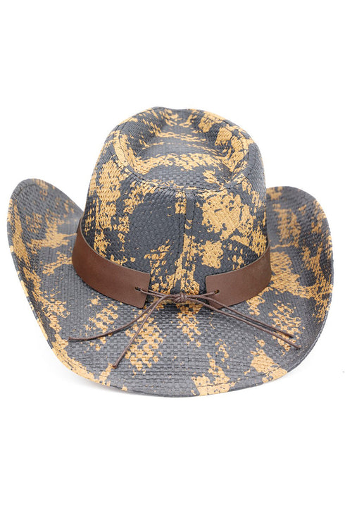 Sidewinder Brown Snakeskin Cowgirl Hat
