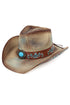 Durango Dreams Beige Washed Straw Cowgirl Hat