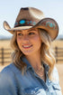 Durango Dreams Taupe Washed Straw Cowgirl Hat