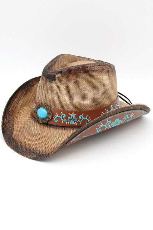 Durango Dreams Taupe Washed Straw Cowgirl Hat