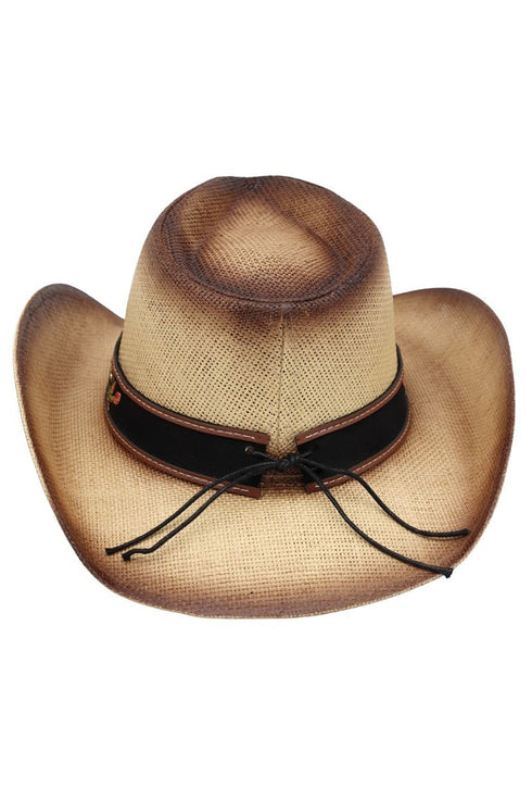Laguna Vista Beige Distressed Straw Cowgirl Hat