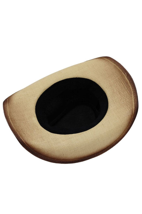 Laguna Vista Beige Distressed Straw Cowgirl Hat