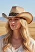 Laguna Vista Beige Distressed Straw Cowgirl Hat