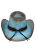 Laguna Vista Dusty Blue Distressed Straw Cowgirl Hat