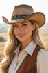 Laguna Vista Taupe Distressed Straw Cowgirl Hat