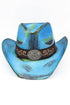 Bonfire Ridge Dusty Blue Antique Wash Straw Cowgirl Hat