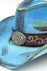 Bonfire Ridge Dusty Blue Antique Wash Straw Cowgirl Hat