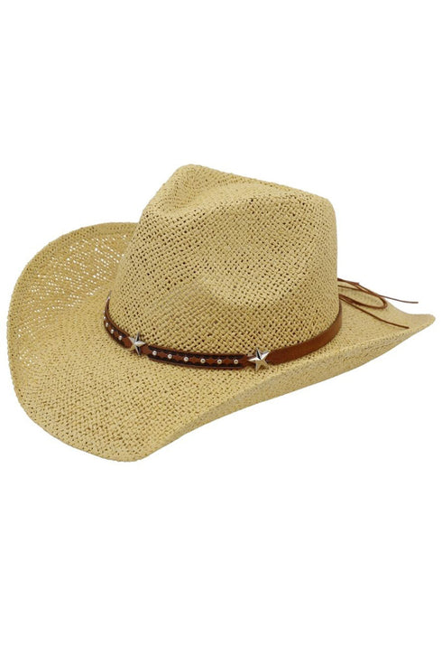 Midnight Rodeo Beige Straw Cowgirl Hat
