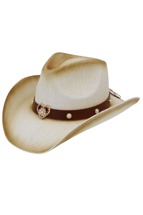 Southern Belle Beige Aged Cowgirl Hat