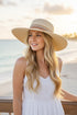 Sunny Horizon Beige Wide Brim Straw Hat