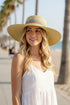 Sunny Horizon Taupe Wide Brim Straw Hat