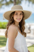 Beach Bliss Beige Two-Tone Wide Brim Sun Hat