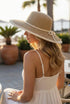 Beach Bliss Taupe Two-Tone Wide Brim Sun Hat