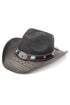 Winslow Wave Black Straw Cowgirl Hat