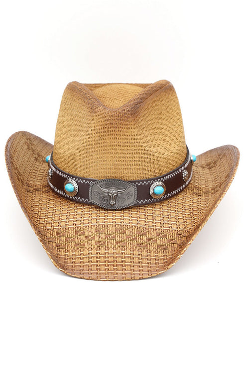 Winslow Wave Taupe Straw Cowgirl Hat