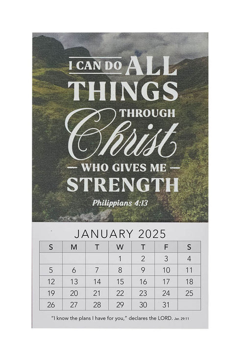 2025 I Can Do All Things Mini Magnetic Calendar